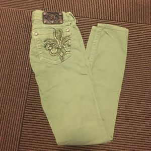 Green miss me jeans