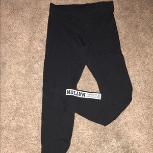 Long Black PINK nation leggings