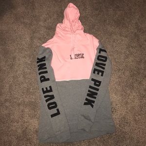 PINK pink/grey hoodie!