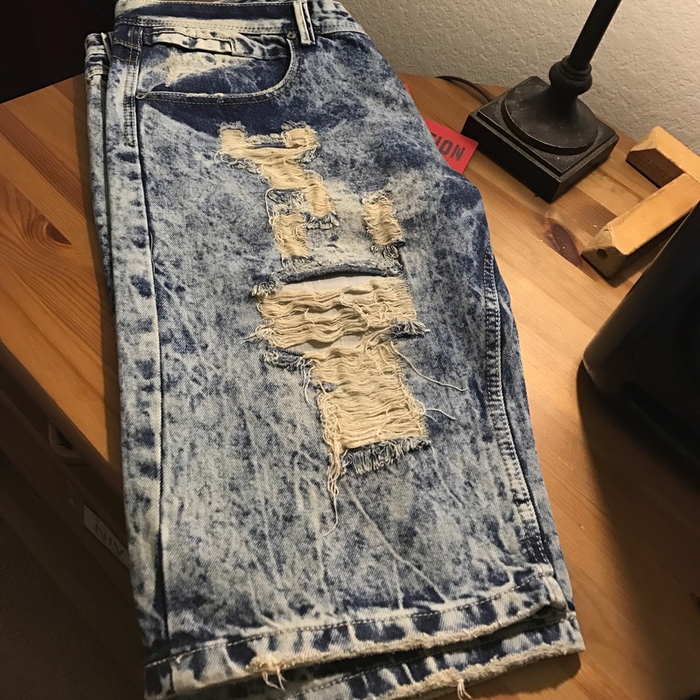 Denim jean shorts size 40 slim fit new
