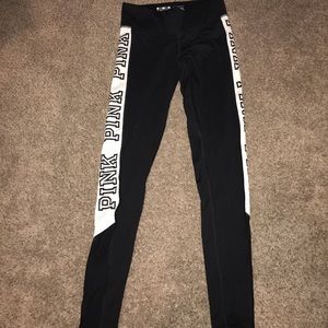 PINK ultimate leggings with mesh bottom