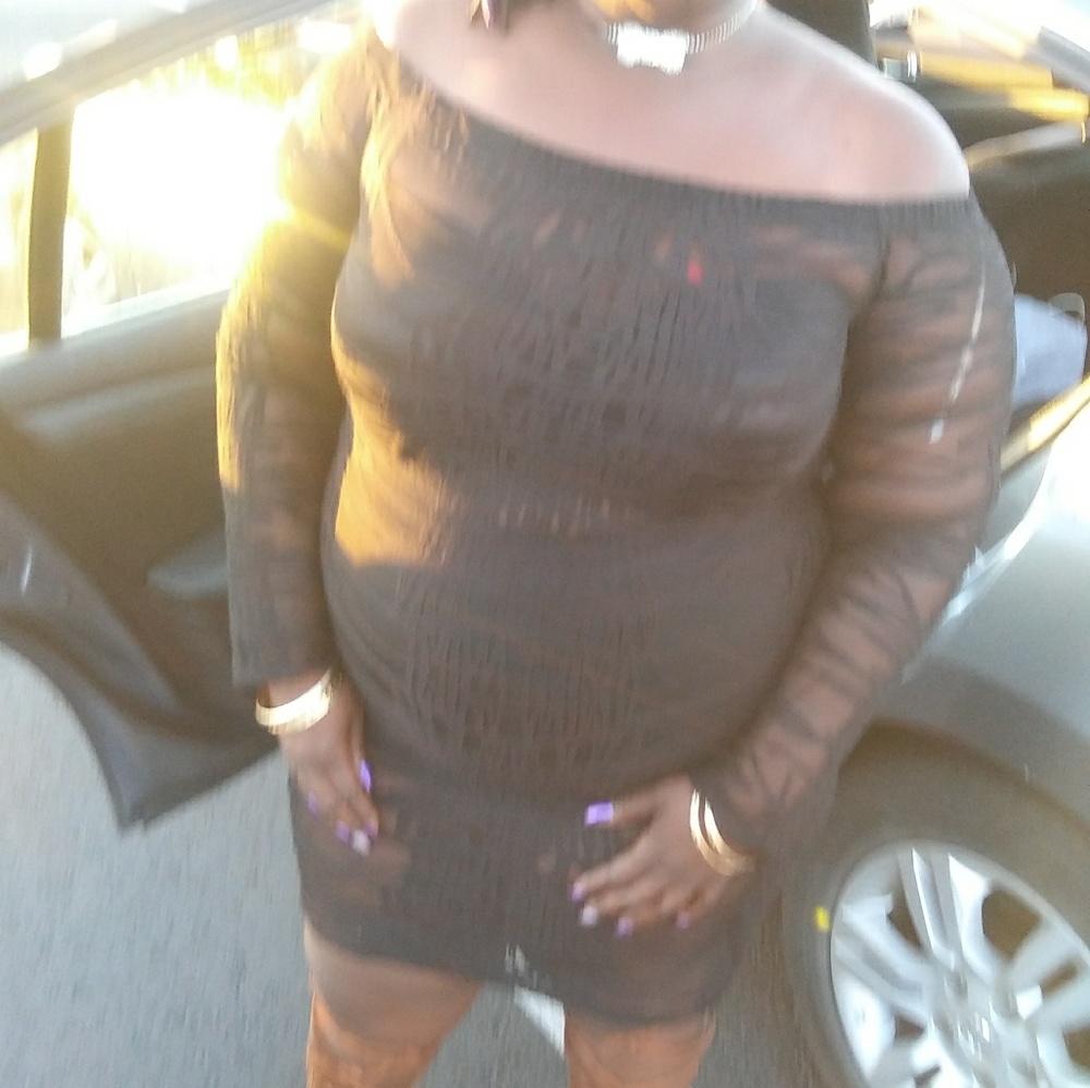 Beautiful Black Mesh Dress