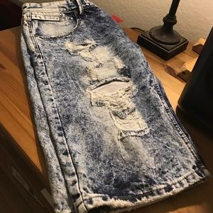 Denim jean shorts size 40 new