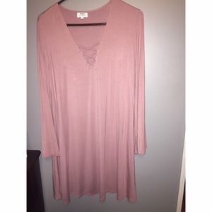 Pink/Nude Piko Cross Top Dress