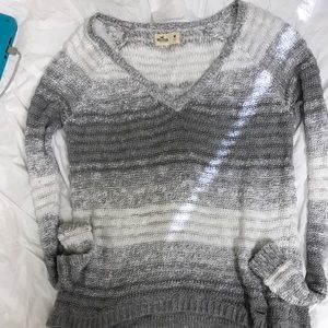 Gray and white hollister sweater