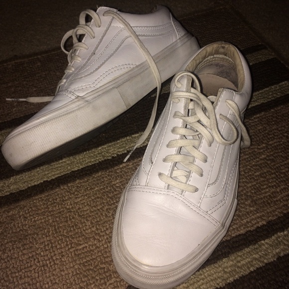 vans vault white leather