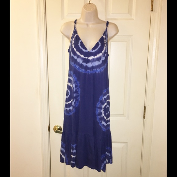 Michael Kors Dresses & Skirts - Michael Kors Blue Tie Dye Dress Medium Petite