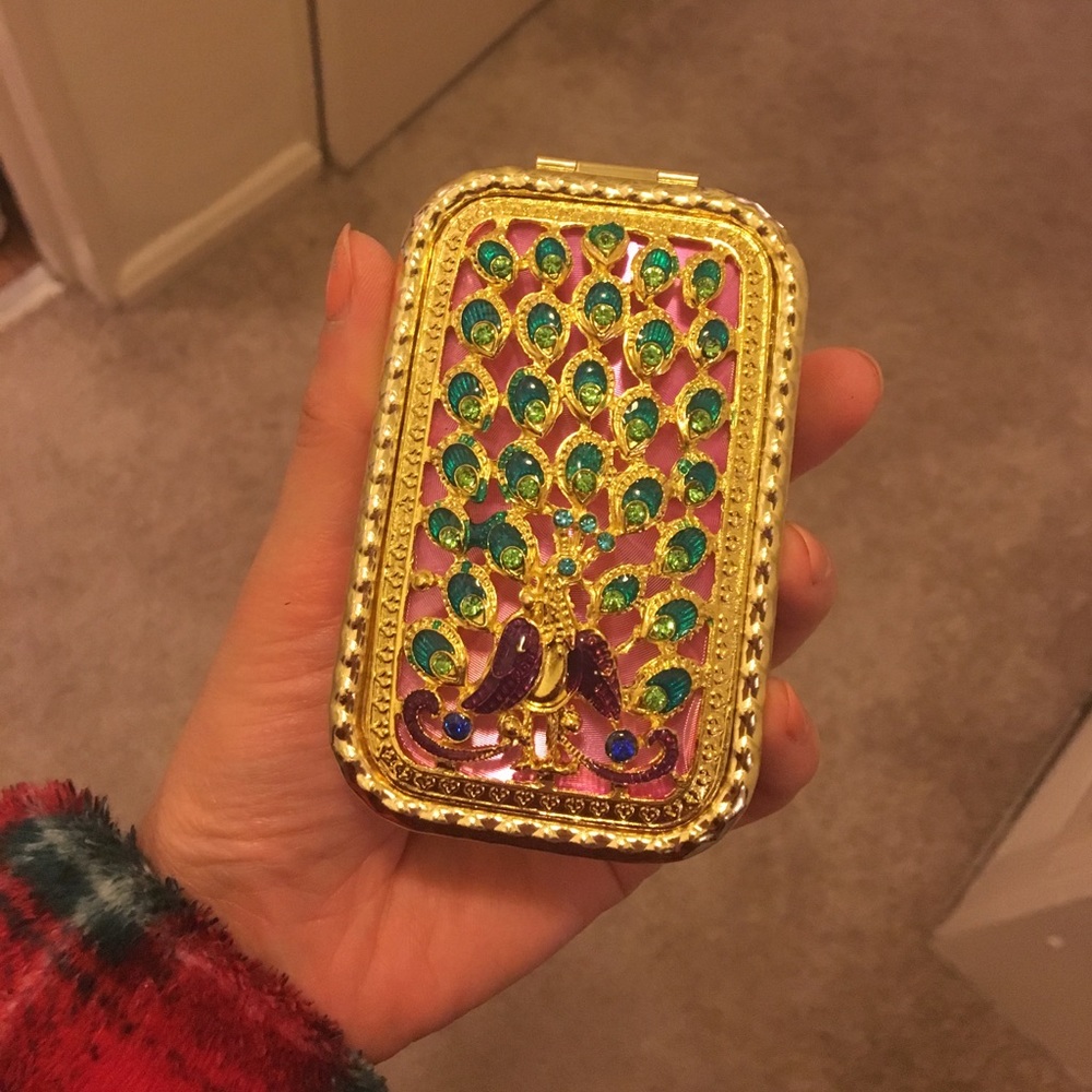peacock gold mirror