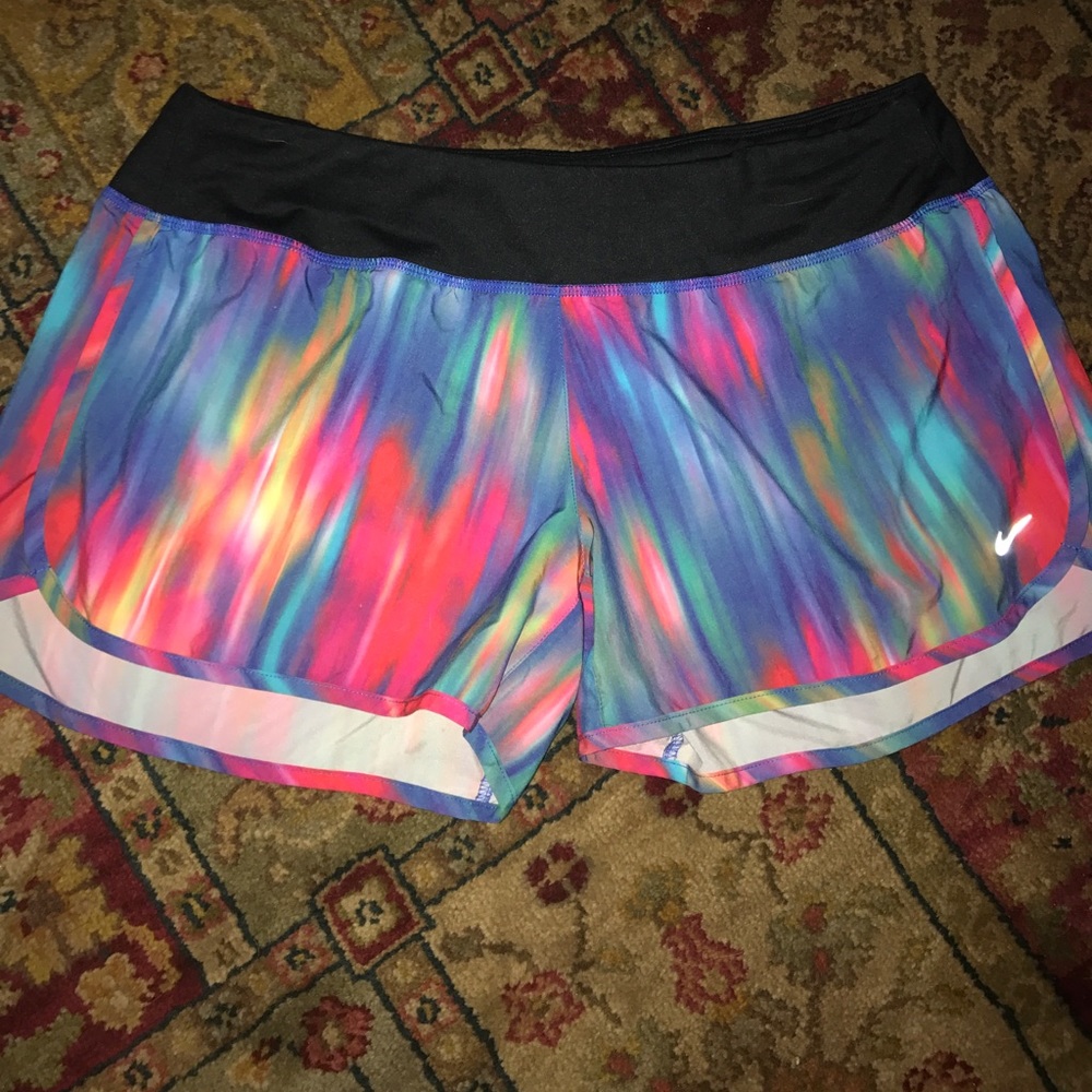 Multi color Nike running shorts
