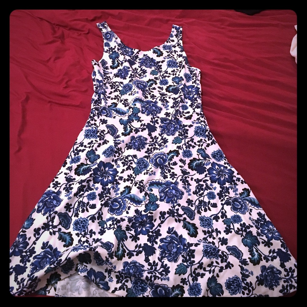 Blue and white H&M dress