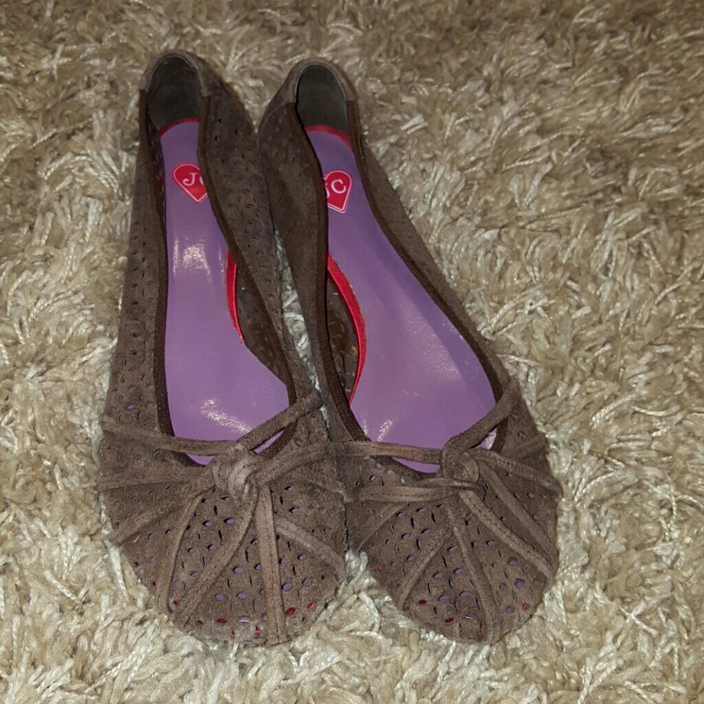 JC Suede Knotted flats 8.5
