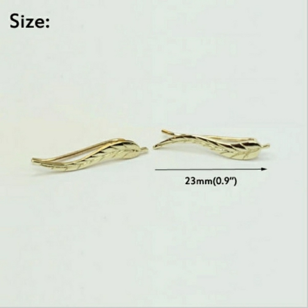 🔴Leaf Climber Earrings - Picture 2 of 3