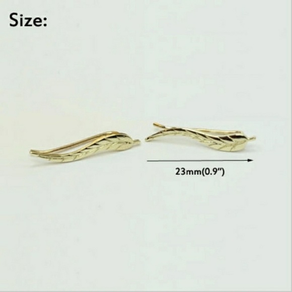 🔴Leaf Climber Earrings - Picture 2 of 3