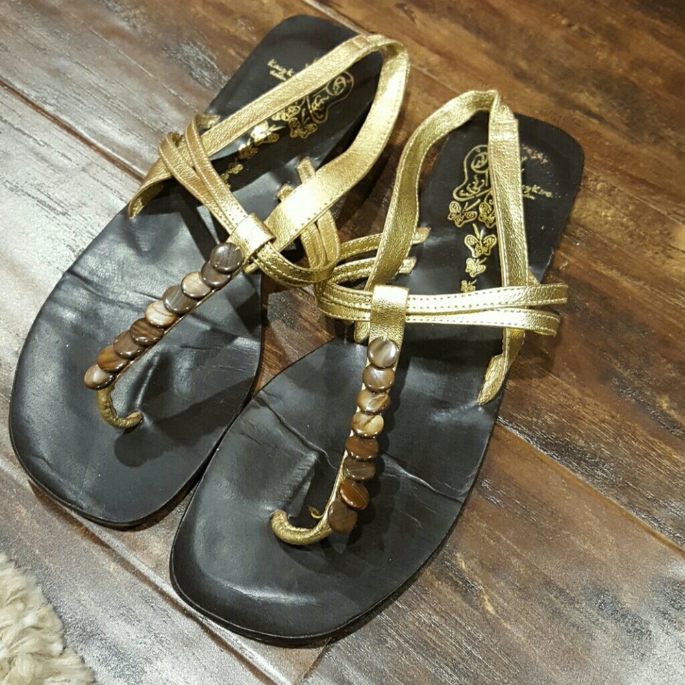 Gold sandals