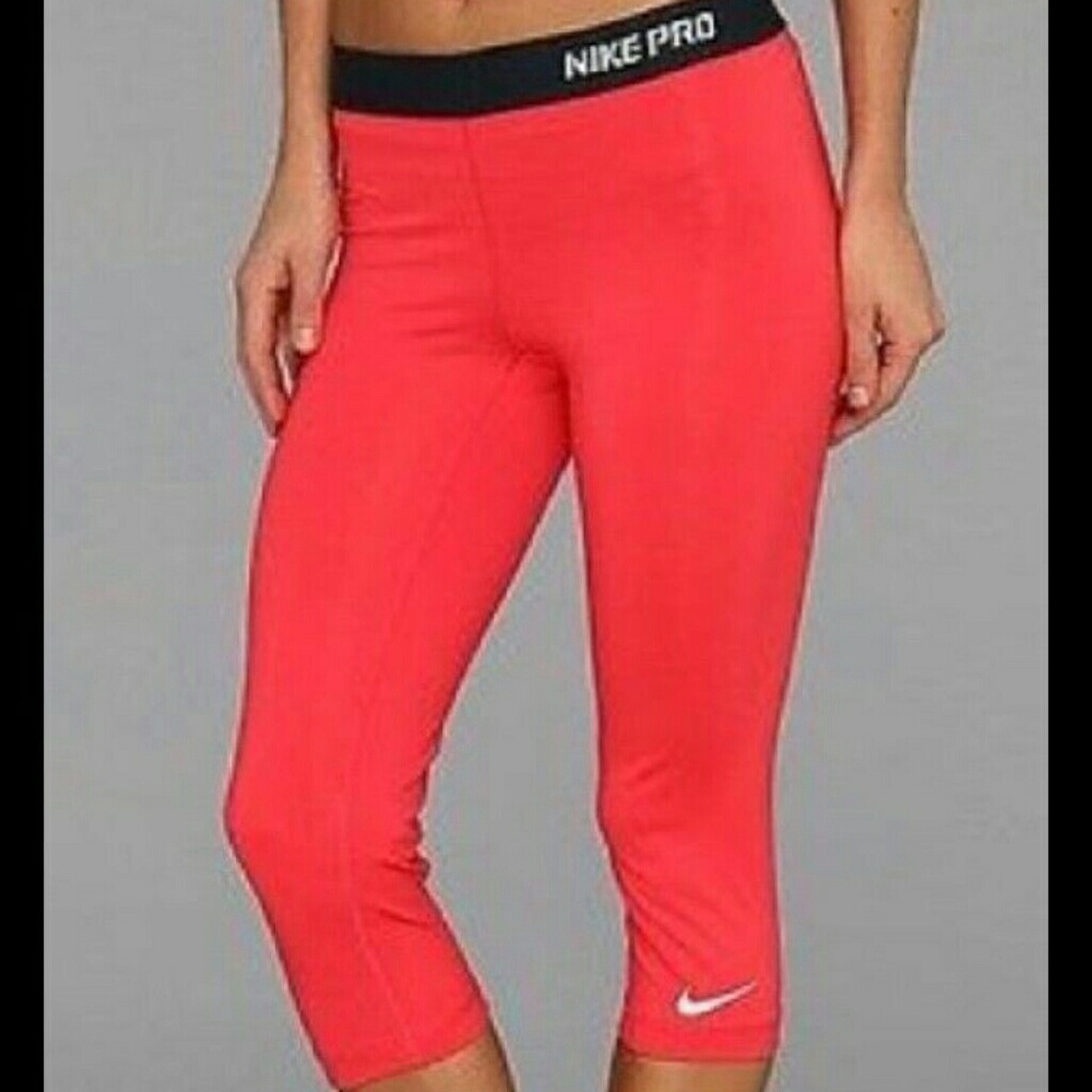Red Nike spandex pants