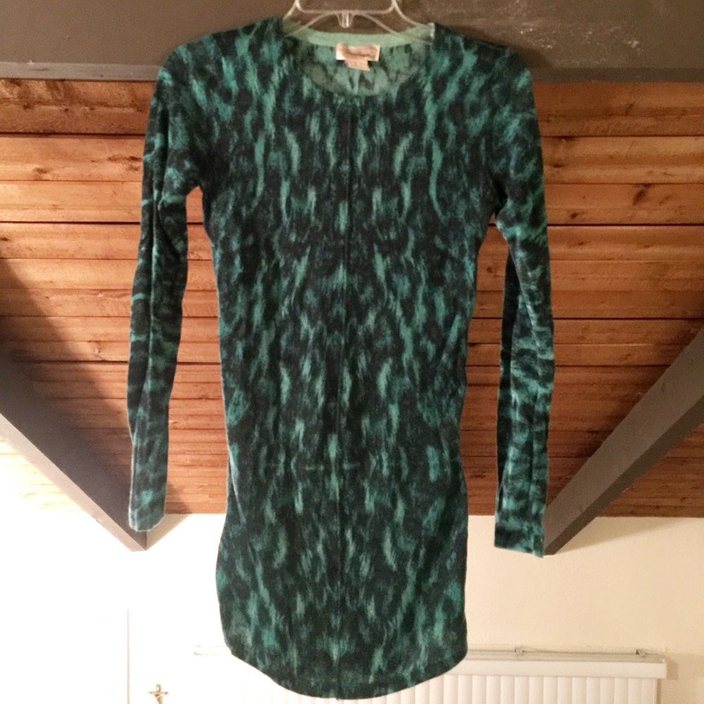 Animal print knit sweater top