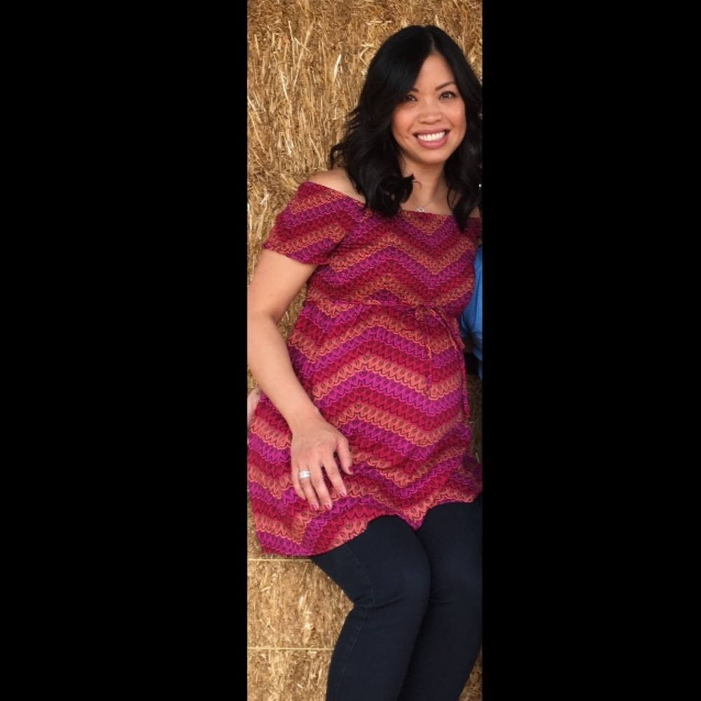 Wendy Bellissimo Maternity Off Shoulder Tunic