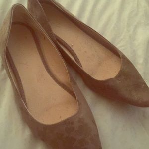 Old Navy tan/floral flats