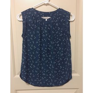 Ann Taylor Loft teal button blouse