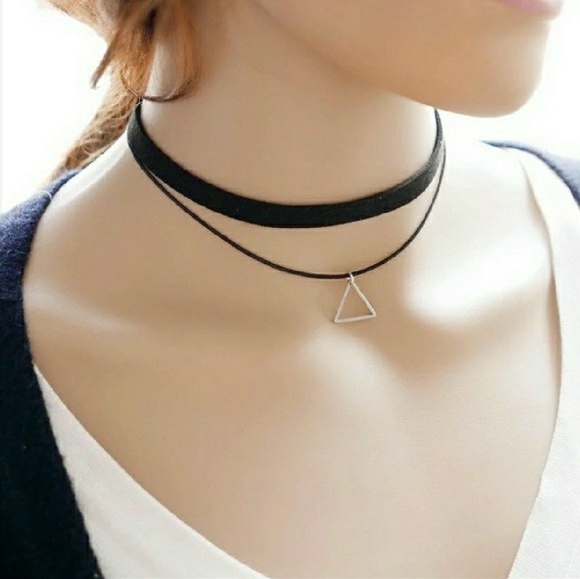 🔴Double Layer Choker Necklace - Picture 3 of 4
