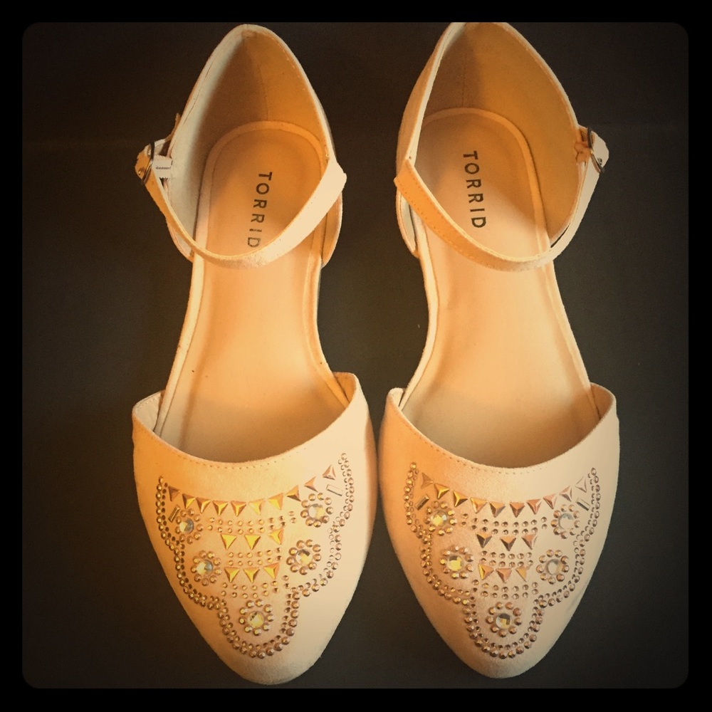 Embellished D'Orsay Flats