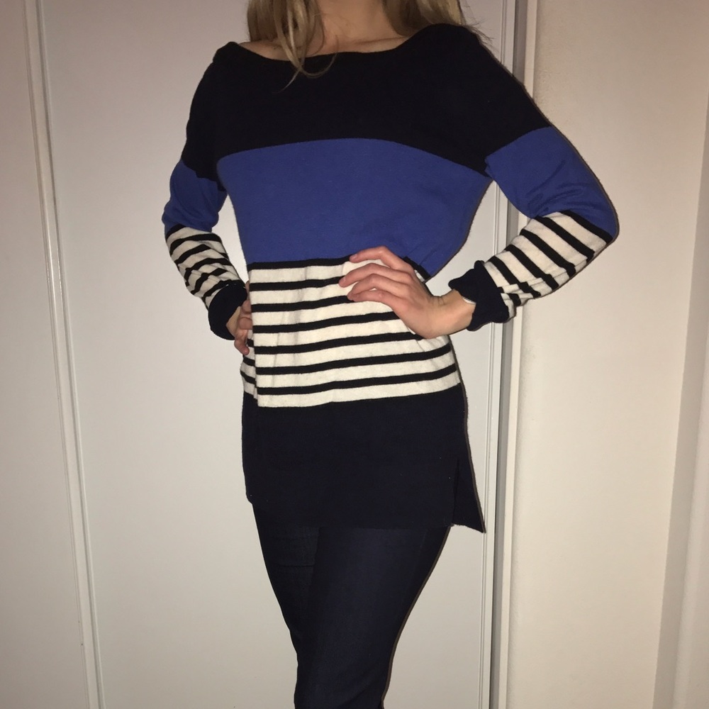 Striped Kate Spade boat neck sweater