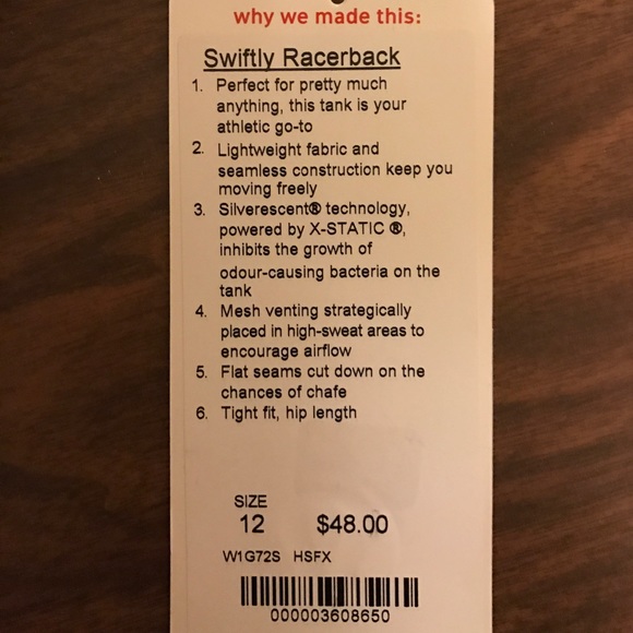 Lululemon swiftly tank new with detached tags - Picture 5 of 5