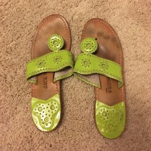 Jack Roger lime green sandals!