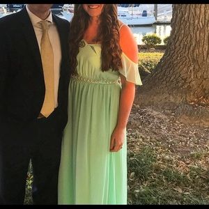 ASOS green flutter sleeve dress sz 8