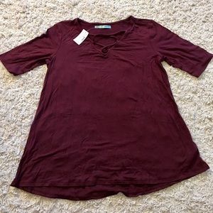 Maurices NWT criss cross neck top