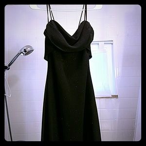 Black floor length prom dress