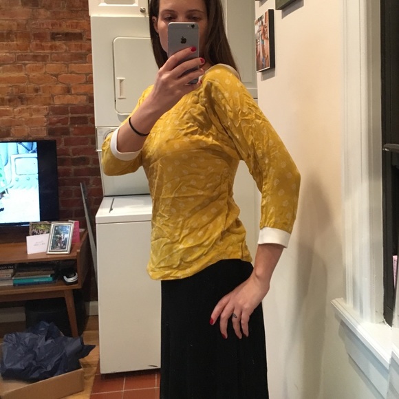 Yellow polka dot blouse - Picture 2 of 3