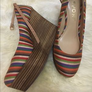 NEW! Report Wedge Ankle Strap Shoes