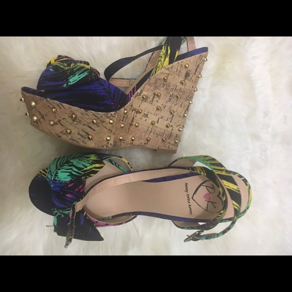 NEW! Penny loves Kenny Wedge Satin Bow Shoes - Picture 2 of 3