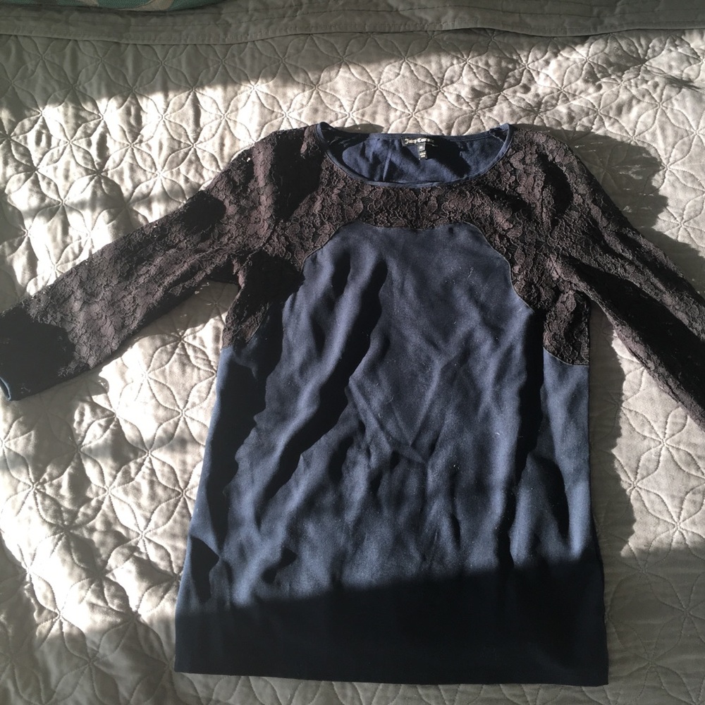 Juicy couture blouse with lace