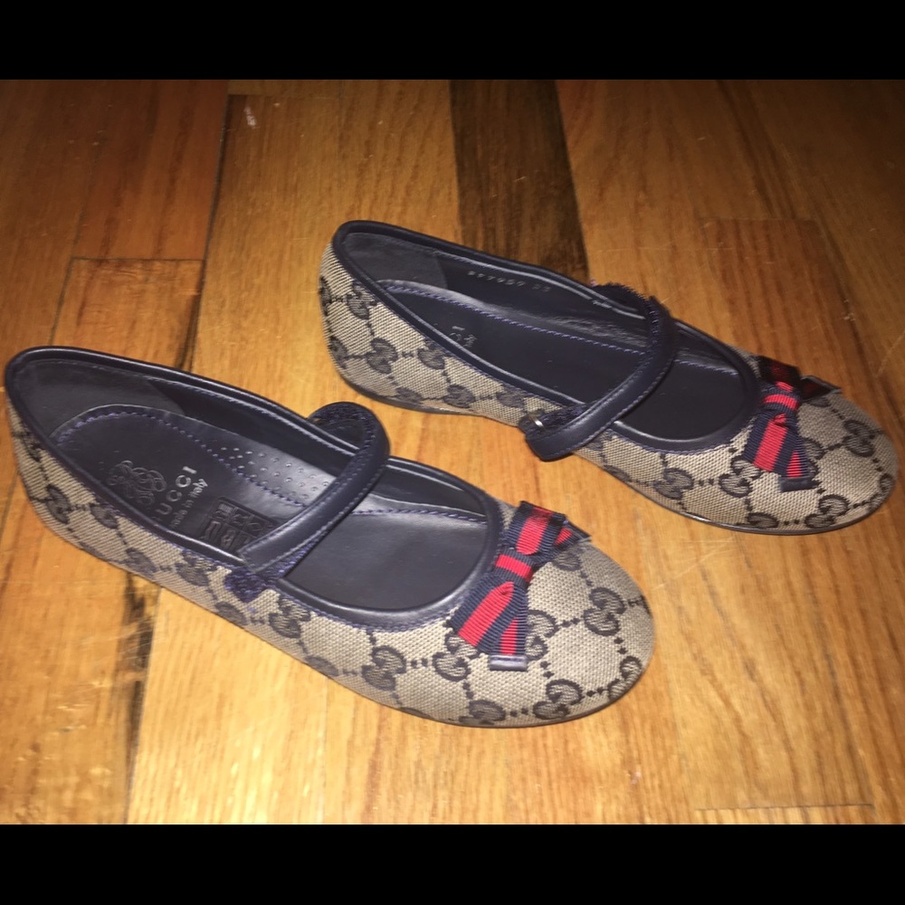 Gucci girls GG ballerina flats