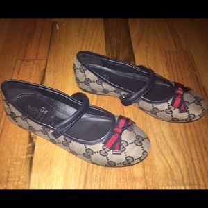 Gucci girls GG ballerina flats