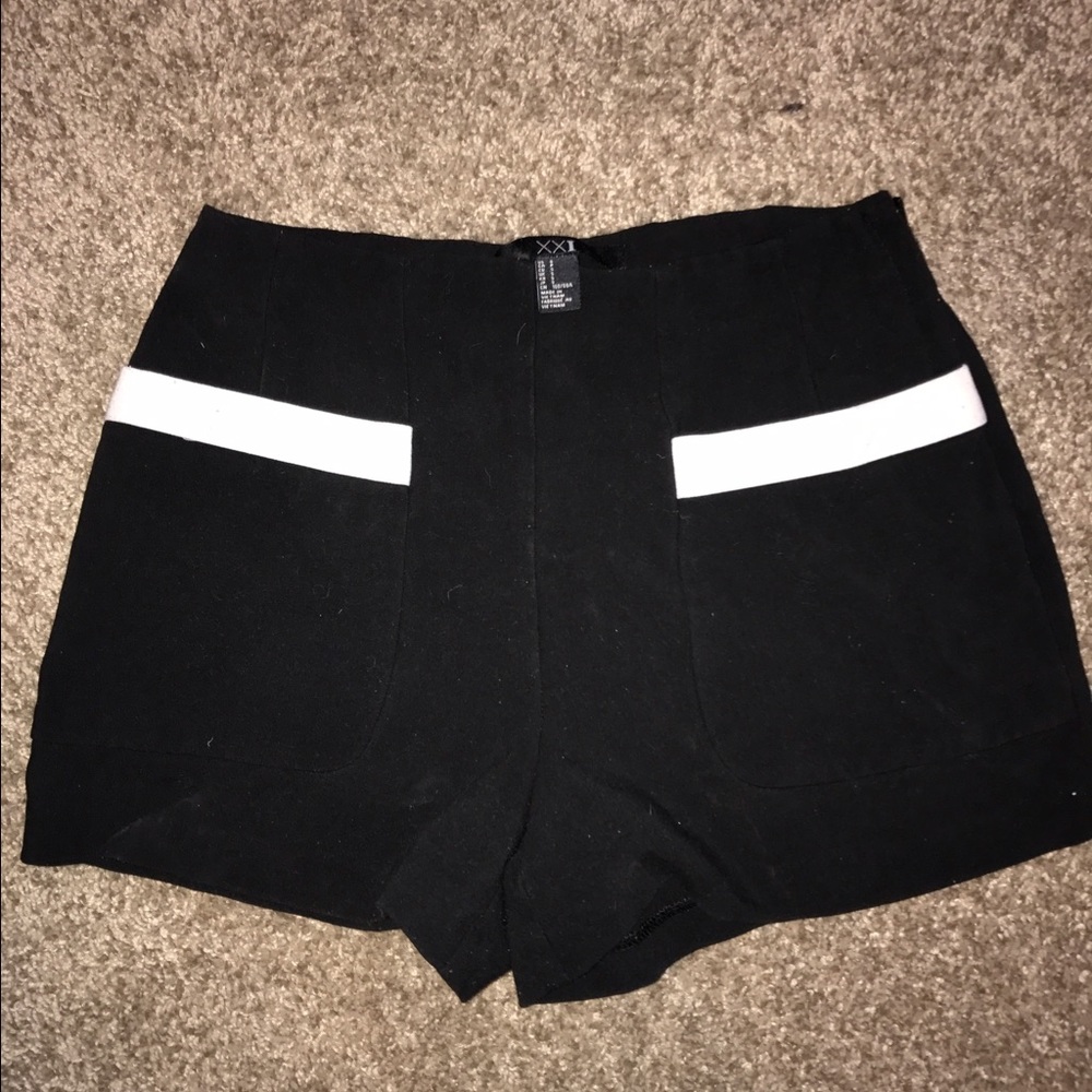 Navy Blue (maybe black) High-Waisted Shorts