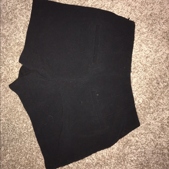 Navy Blue (maybe black) High-Waisted Shorts - Picture 2 of 2