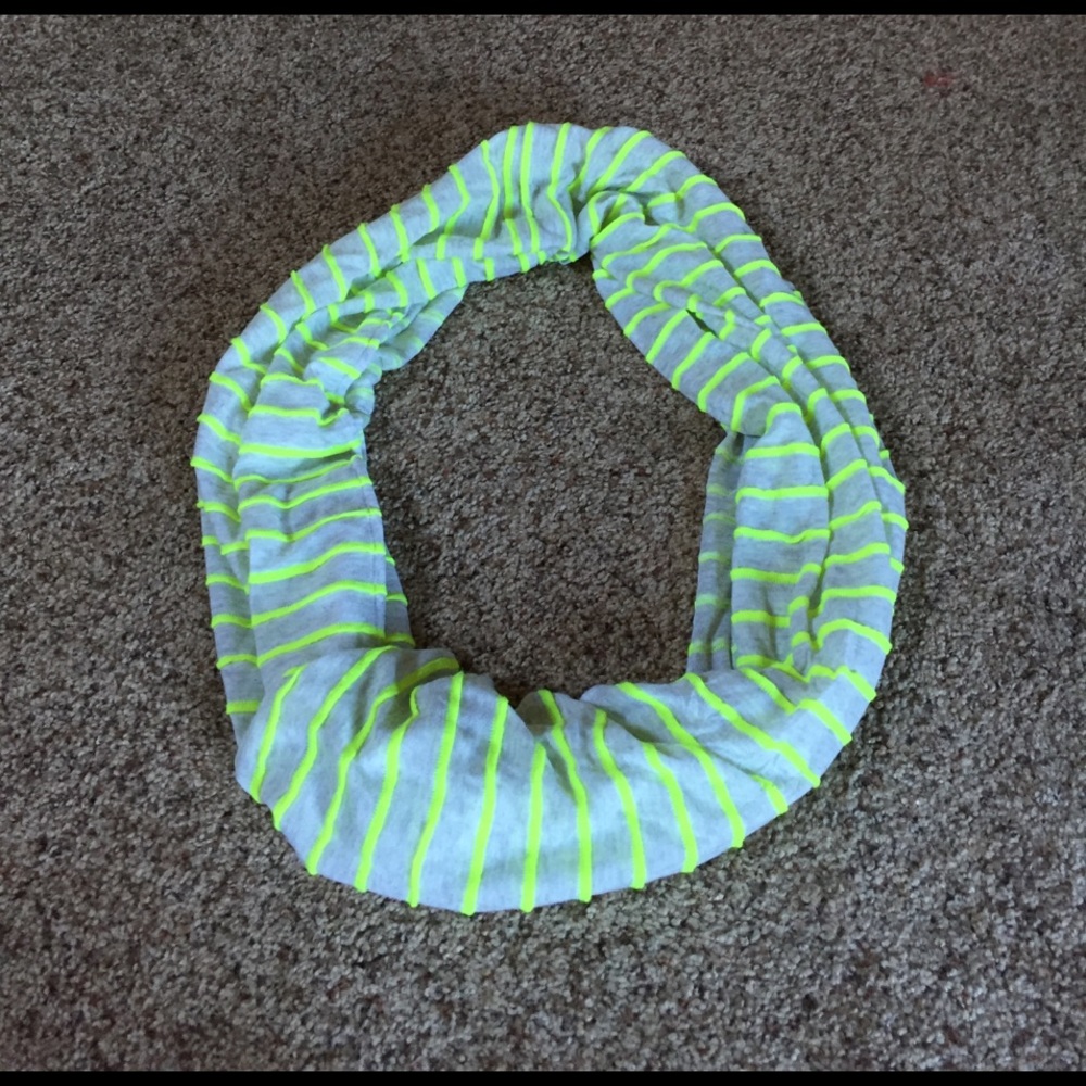 American Eagle Infinity Scarf- gray and neon