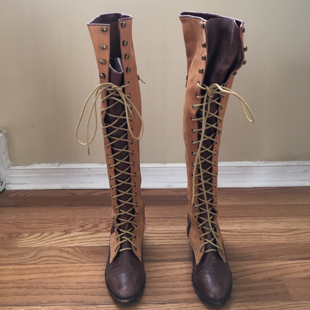 Jeffrey Campbell Thigh High Leather Boots