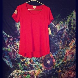 Bnwt Lularoe xs true red classic shirt with logo