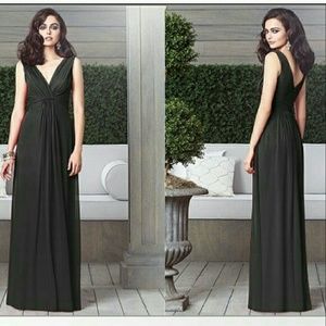 Dessy | Black Luxe Chiffon dress