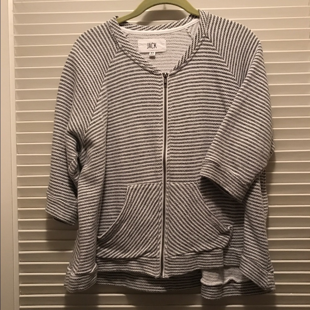 Black & White Striped Swing Jacket, size XS
