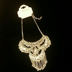 BOHO silvertone necklace