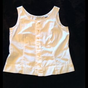 Eddie Bauer white sleeveless blouse