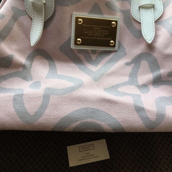 Louis Vuitton Tahitienne Cabas Pink and White - Picture 2 of 4
