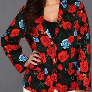 SALE Vince Camuto Floral Print Rose Blazer