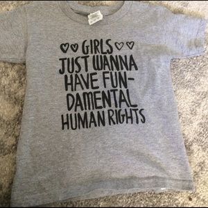 Feminist Apparel kids gray tee