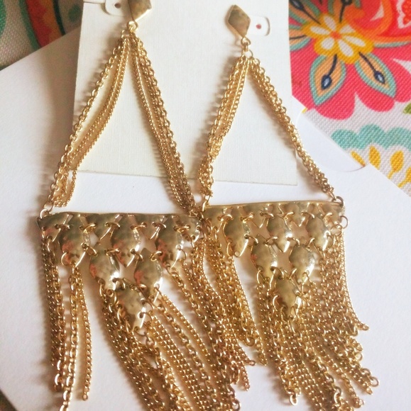 Kendra Scott Mandy Chandelier earrings in gold - Picture 1 of 1